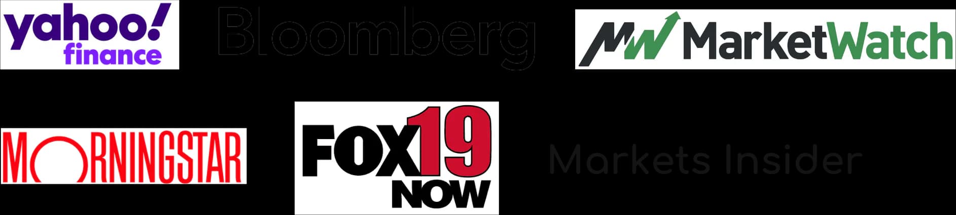 Yahoo Finance, Bloomberg, MarketWatch, Morningstar, FOX 19, and Markets Insider
