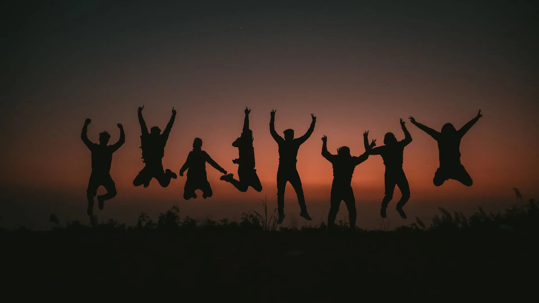 A diverse group celebrating together